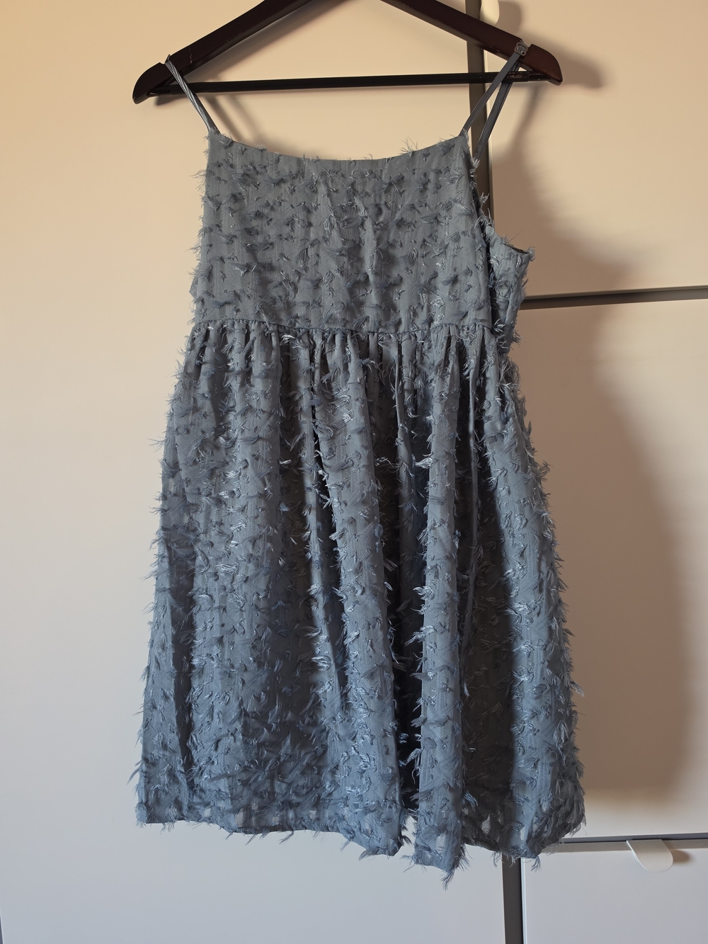 Wild Fable Adjustable Strap Textured Dress , with pockets Slate Blue
